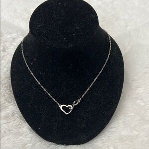 Jewlr 925 Sterling Silver Infinity Heart Adjustable Necklace